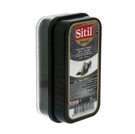 Губка Sitil для полировки обуви из гладкой кожи, черный цвет, прямоугольная упаковка в Москве 