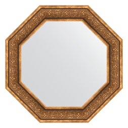 Зеркало в багетной раме Evoform вензель бронзовый 101 мм 74x74 см