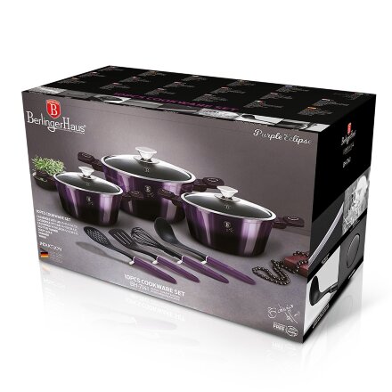 Набор посуды Berlinger Haus Purple eclips 10 предметов в Москве 