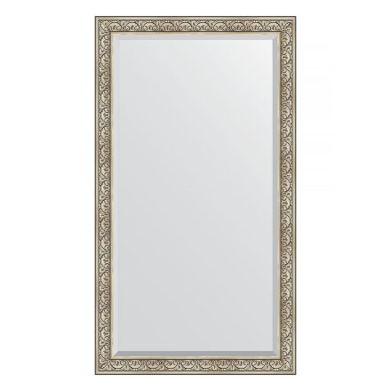 Зеркало напольное с фацетом в багетной раме Evoform барокко серебро 106 мм 115x205 см в Москве 