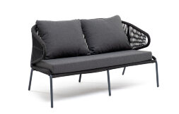 Двухместный диван из роупа Милан темно-серый