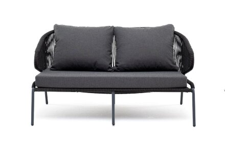 Двухместный диван из роупа Милан темно-серый в Москве 