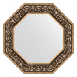 Зеркало в багетной раме Evoform вензель серебряный 101 мм 64x64 см
