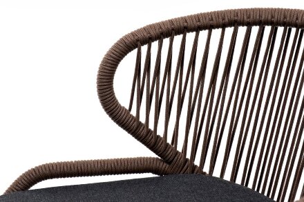 Плетеный стул из роупа Милан серо-коричневый в Москве 