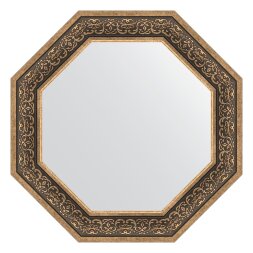 Зеркало в багетной раме Evoform вензель серебряный 101 мм 74x74 см