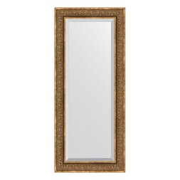 Зеркало с фацетом в багетной раме Evoform вензель бронзовый 101 мм 64х149 см