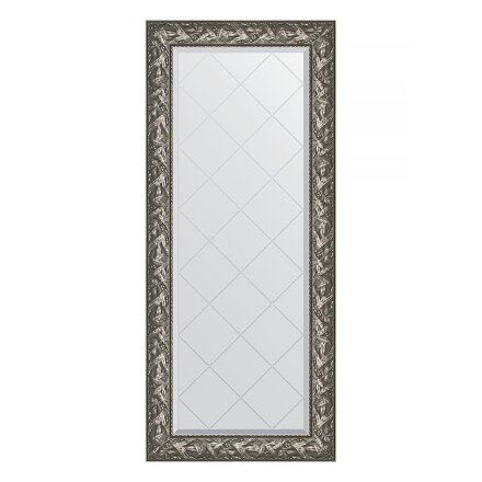 Зеркало с гравировкой в багетной раме Evoform византия серебро 99 мм 69x158 см в Москве 