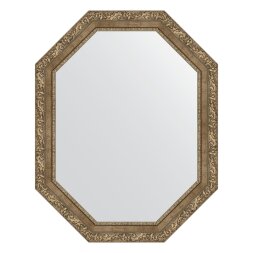 Зеркало в багетной раме Evoform виньетка античная латунь 85 мм 75x95 см