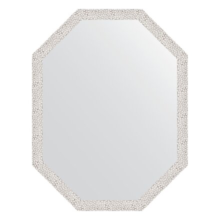 Зеркало в багетной раме Evoform чеканка белая 46 мм 68x88 см в Москве 