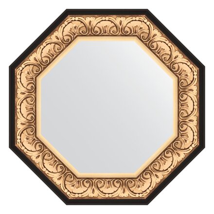 Зеркало в багетной раме Evoform барокко золото 106 мм 65x65 см в Москве 