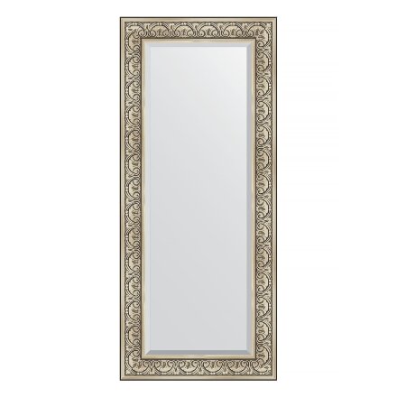 Зеркало с фацетом в багетной раме Evoform барокко серебро 106 мм 65х150 см в Москве 
