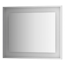 Зеркало Evoform в багетной раме со встроенным LED-светильником 24 W 90x75 см