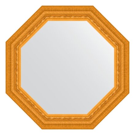 Зеркало в багетной раме Evoform сусальное золото 80 мм 64,8х64,8 см в Москве 