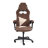 Кресло компьютерное ТС 67х49х142 см флок коричневый/бежевый в Москве 