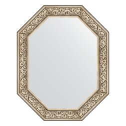 Зеркало в багетной раме Evoform барокко серебро 106 мм 80x100 см