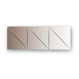Зеркальная плитка Evoform с фацетом 15 мм бронза треугольник. 20 х 20 см 6 шт.