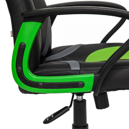 Кресло компьютерное TC до 120 кг 135х60х44 см черно-зеленый в Москве 