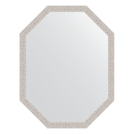 Зеркало в багетной раме Evoform мозаика хром 46 мм 68x88 см в Москве 