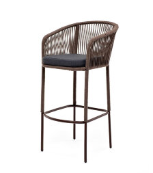 Барный стул из роупа Марсель серо-коричневый
