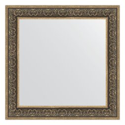 Зеркало в багетной раме Evoform вензель серебряный 101 мм 83х83 см