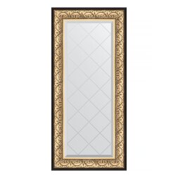 Зеркало с гравировкой в багетной раме Evoform барокко золото 106 мм 60x130 см