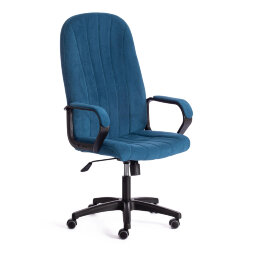 Кресло компьютерное TC флок синее 63х50х121 см