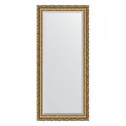 Зеркало с фацетом в багетной раме Evoform виньетка бронзовая 85 мм 75х165 см