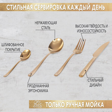 Набор столовых приборов Pintinox Satin 24 предмета 6 персон в Москве 