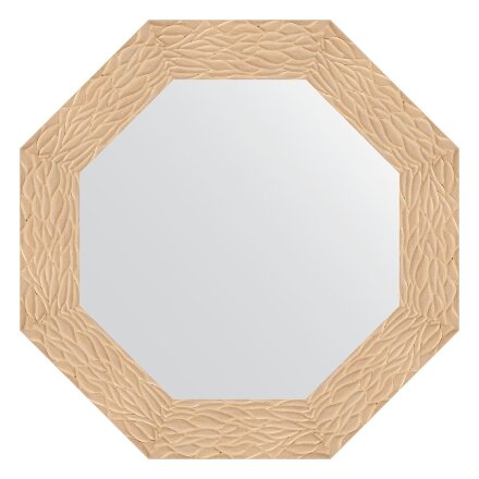 Зеркало в багетной раме Evoform золотые дюны 90 мм 66,6х66,6 см в Москве 