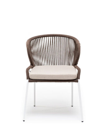 Плетеный стул из роупа Милан коричнево-бежевый в Москве 