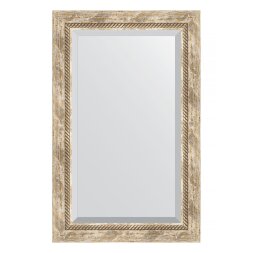 Зеркало с фацетом в багетной раме Evoform прованс с плетением 70 мм 53х83 см