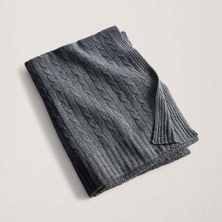 Cable Cashmere Modern Charcoal Плед в Москве 