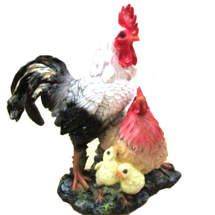 Фигура садовая Петух с цыплятами н26.l24 Тпк полиформ в Москве 