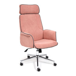 Кресло ТС 64х47х128 см флок розовый