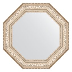 Зеркало в багетной раме Evoform виньетка серебро 109 мм 75x75 см