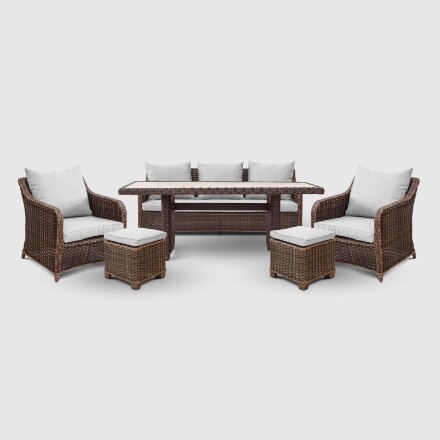 Комплект мебели Yuhang коричневый с серым 6 предметов в Москве 