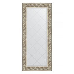 Зеркало с гравировкой в багетной раме Evoform барокко серебро 106 мм 70x160 см