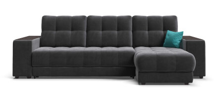 Угловой диван BOSS 3.0 XL велюр Monolit серый в Москве 