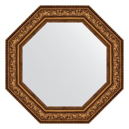 Зеркало в багетной раме Evoform виньетка состаренная бронза 109 мм 75x75 см
