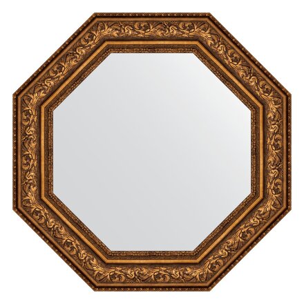 Зеркало в багетной раме Evoform виньетка состаренная бронза 109 мм 75x75 см в Москве 