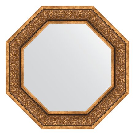 Зеркало в багетной раме Evoform вензель бронзовый 101 мм 69,4х69,4 см в Москве 