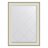 Зеркало с гравировкой в багетной раме Evoform белая кожа с хромом 78 мм 74х102 см в Москве 